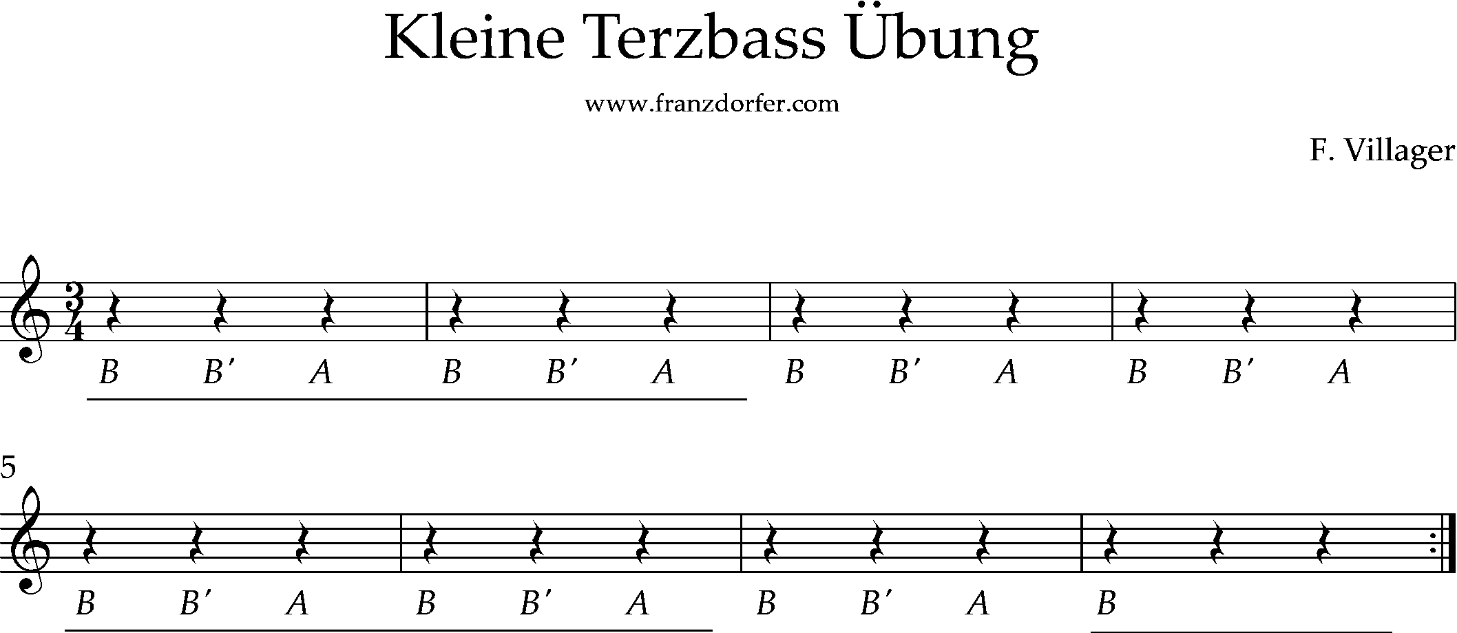 Terzbass übung steirische lernen